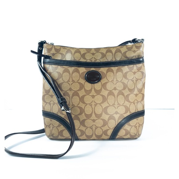 Coach Monogram Peyton Crossbody Bag - Picture 1 of 7